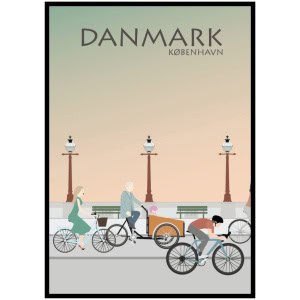 BILLEDE 30x42cm, København cykler