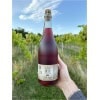 Flaske med mousserende vin fra Vesterhave Vingaard i vinmark i Danmark.